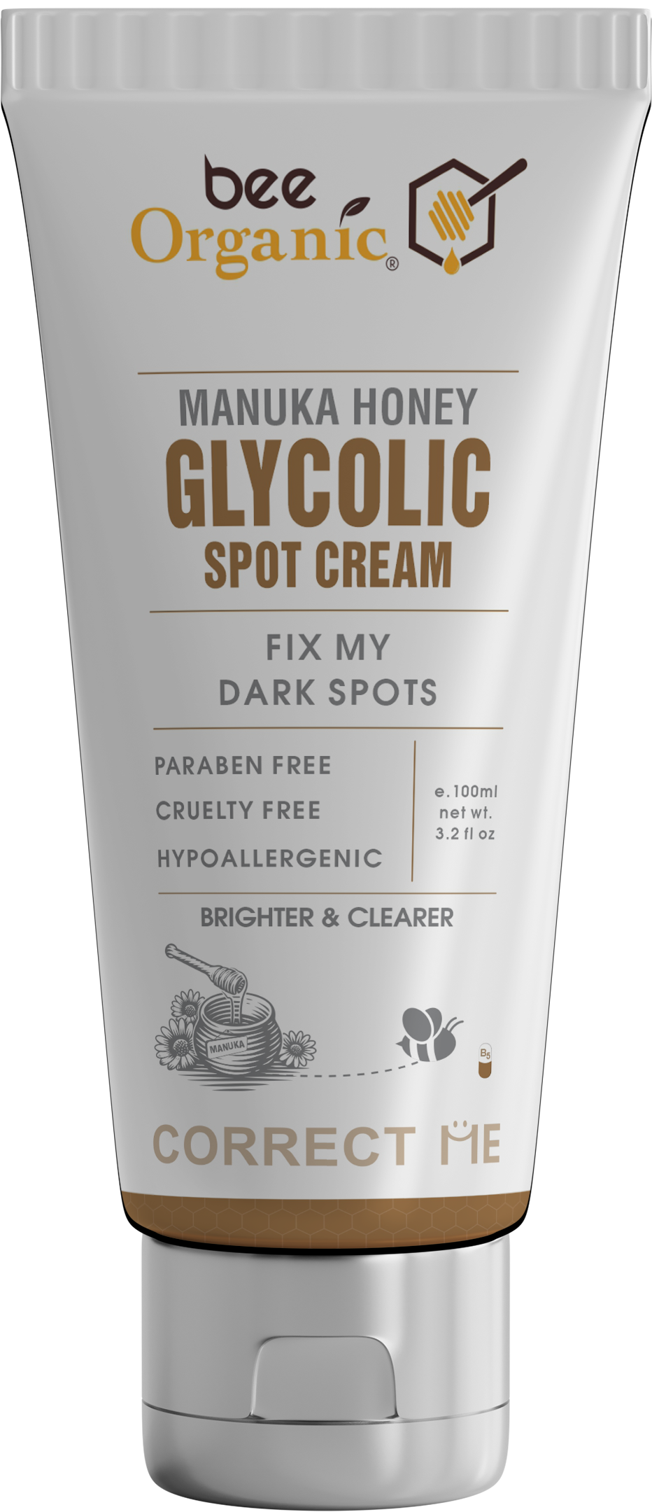 25551 Glycolic Cream 100ml (Tube Front)